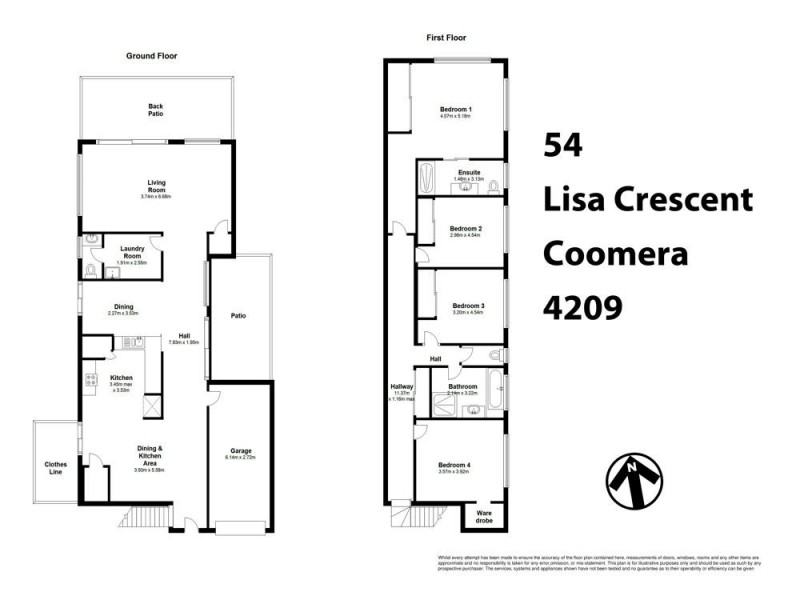 54 Lisa Crescent, Coomera QLD 4209 Floorplan