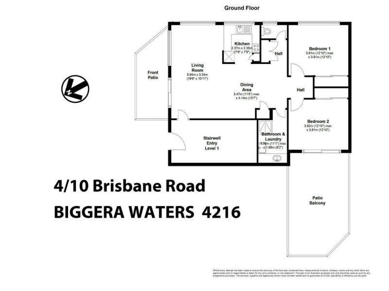 4/10 Brisbane Road, Labrador QLD 4215 Floorplan
