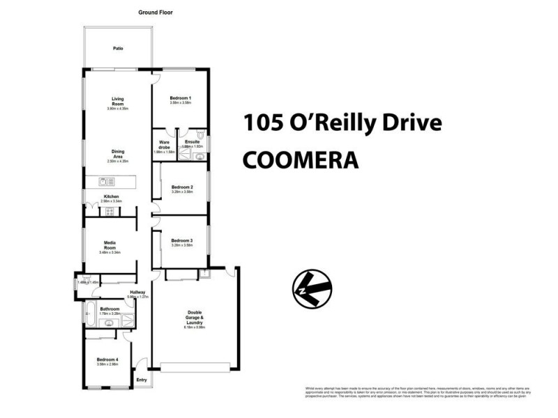 105 O’Reilly Drive, Coomera QLD 4209 Floorplan