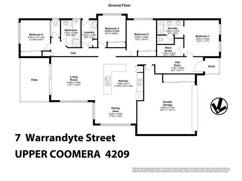 7 Warrandyte Street, Upper Coomera QLD 4209 Floorplan