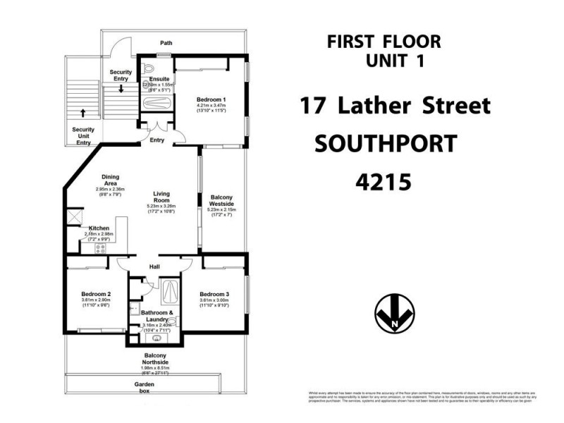1/17 Lather Street, Southport QLD 4215 Floorplan