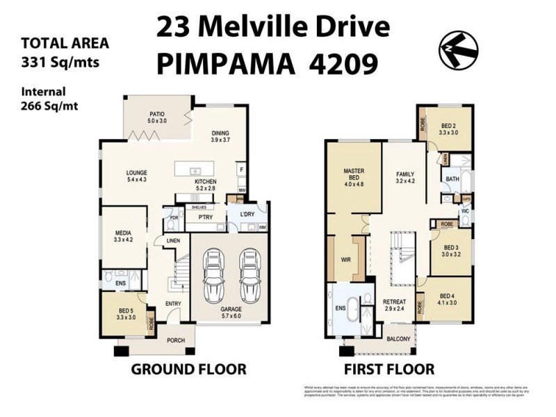 23 Melville Drive, Pimpama QLD 4209 Floorplan