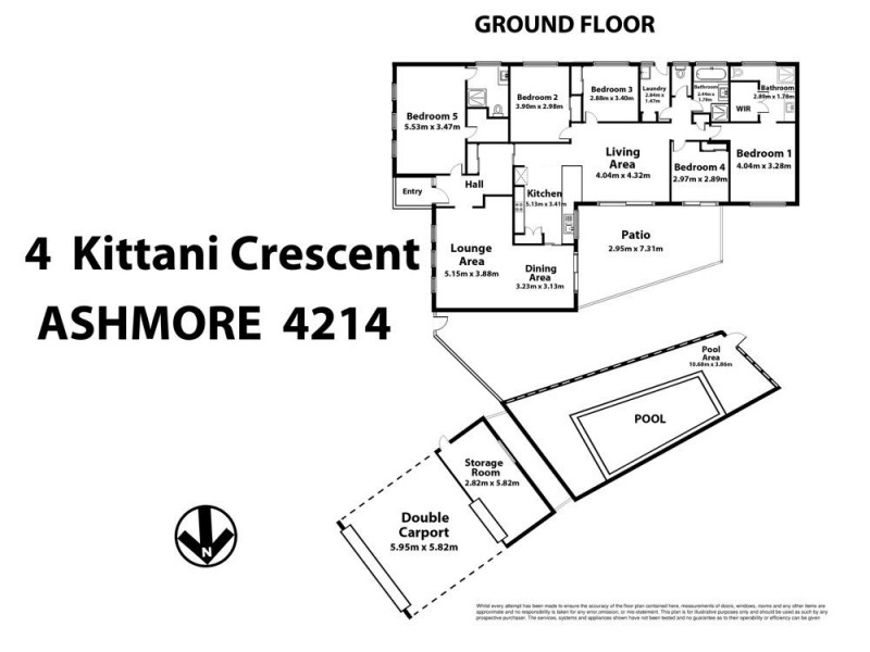 4 Kittani Crescent, Ashmore QLD 4214 Floorplan