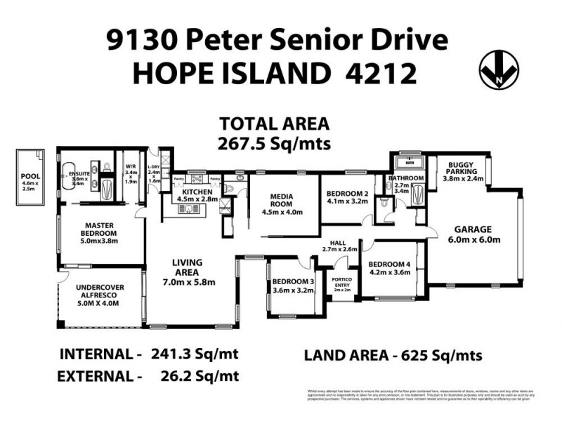 9130 Peter Senior Drive, Hope Island QLD 4212 Floorplan