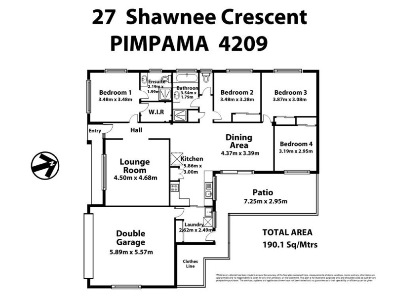 27 Shawnee Cres, Pimpama QLD 4209 Floorplan