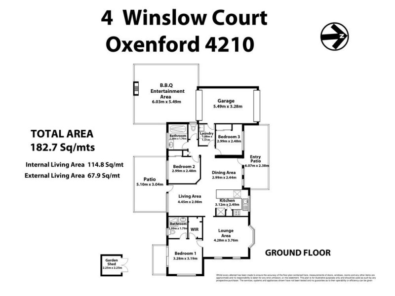 4 Winslow Court, Oxenford QLD 4210 Floorplan