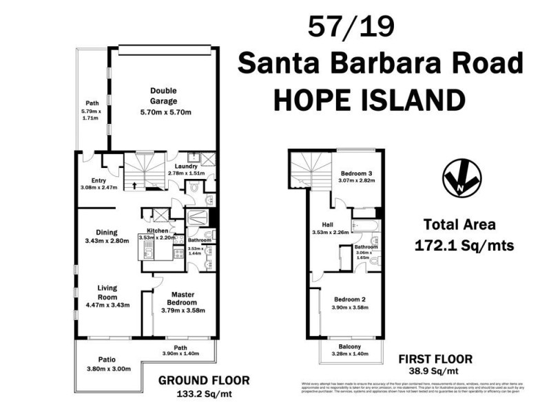 57/19 Santa Barbara Road, Hope Island QLD 4212 Floorplan