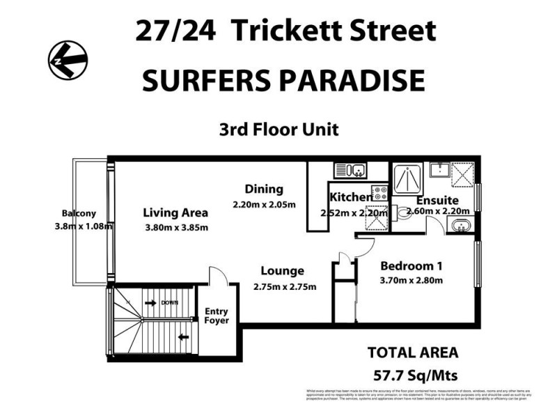 27/24 Trickett Street, Surfers Paradise QLD 4217 Floorplan