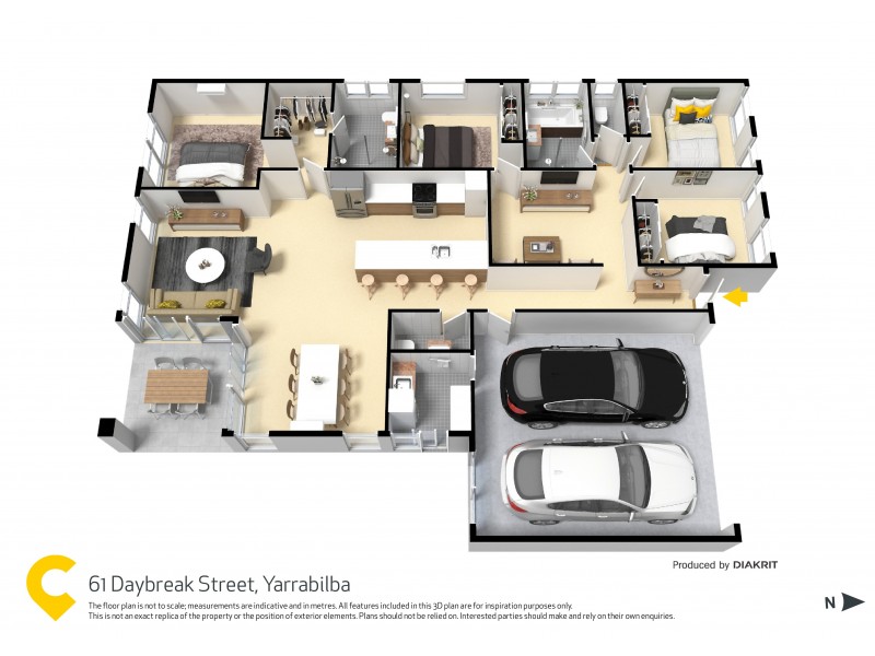 61 Daybreak Street, Yarrabilba QLD 4207 Floorplan