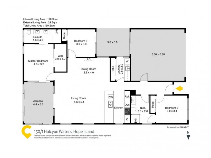 150/1 Halcyon Way, Hope Island QLD 4212 Floorplan
