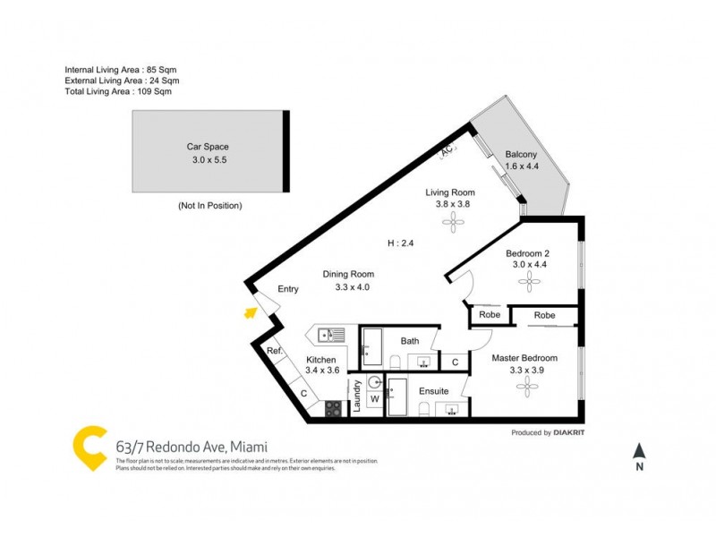 63/7 Redondo Avenue, Miami QLD 4220 Floorplan