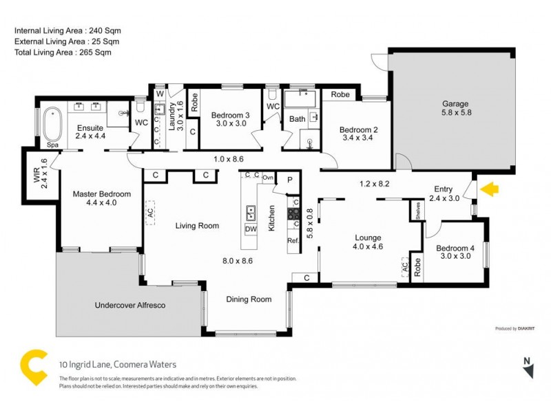 10 Ingrid Lane, Coomera Waters QLD 4209 Floorplan