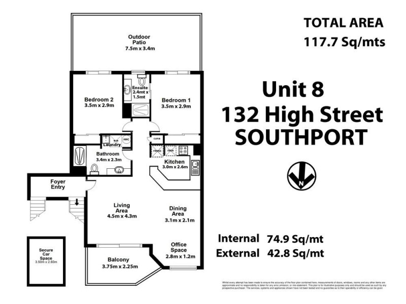 8/132 High Street, Southport QLD 4215 Floorplan