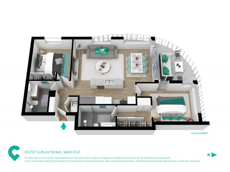 101/57 VULTURE STREET, West End QLD 4101 Floorplan