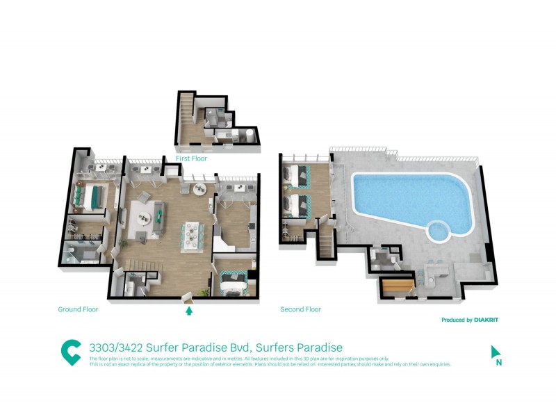 3303/3422 Gold Coast Boulevard, Surfers Paradise QLD 4217 Floorplan