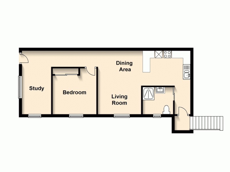 1/44 Villiers Street, New Farm QLD 4005 Floorplan