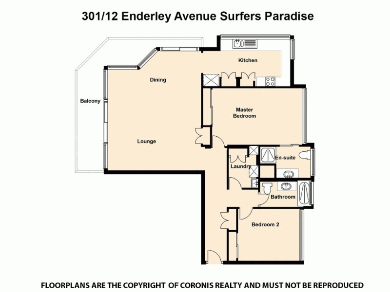 301/12 Enderley Avenue, Surfers Paradise QLD 4217 Floorplan
