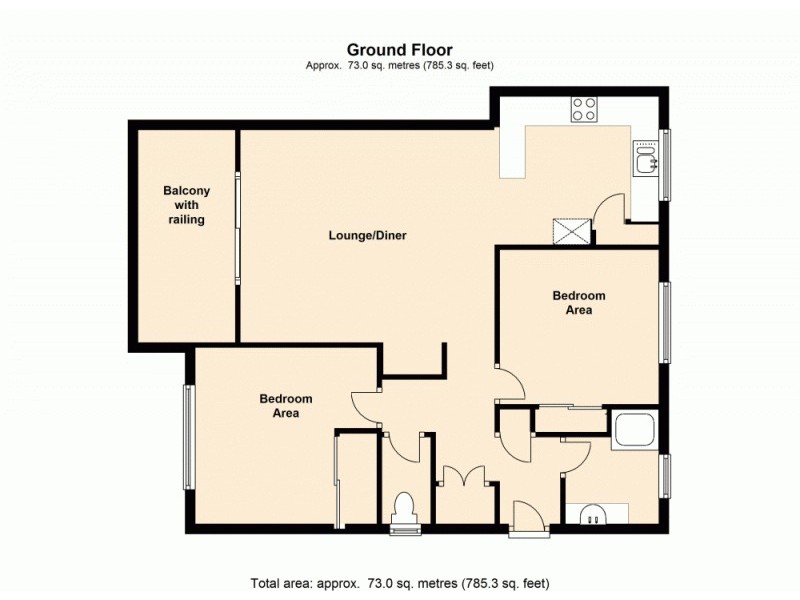 3/73 Lang Pde, Auchenflower QLD 4066 Floorplan