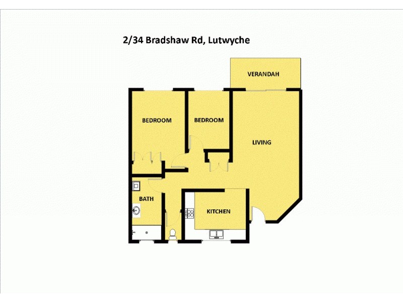 2/34 Bradshaw Street, Lutwyche QLD 4030 Floorplan