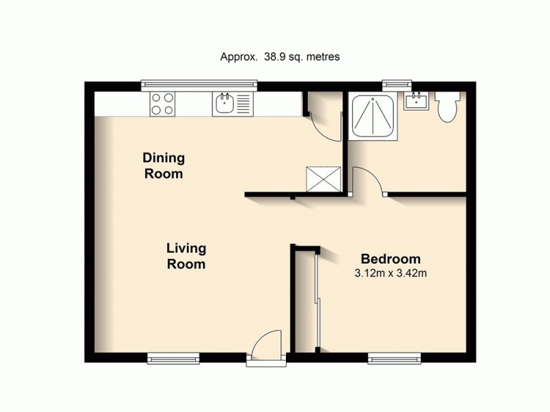8/191 Kent Street, New Farm QLD 4005 Floorplan