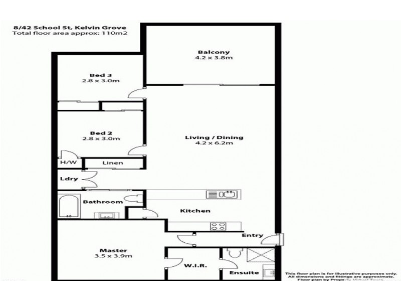 8/42 School Street, Kelvin Grove QLD 4059 Floorplan