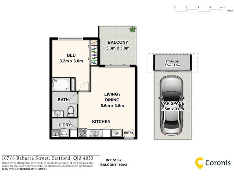 107/6 Babarra Street, Stafford QLD 4053 Floorplan