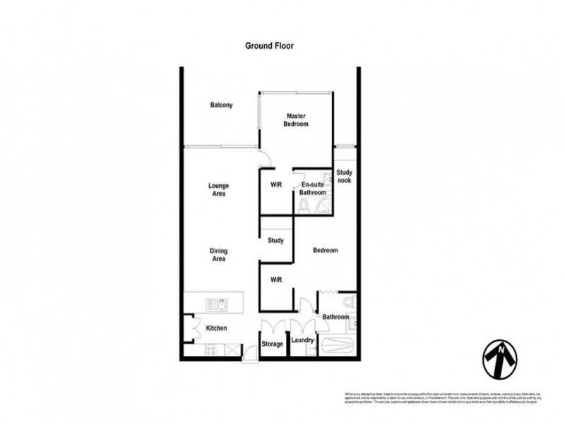 1204/30 Festival Place, Newstead QLD 4006 Floorplan