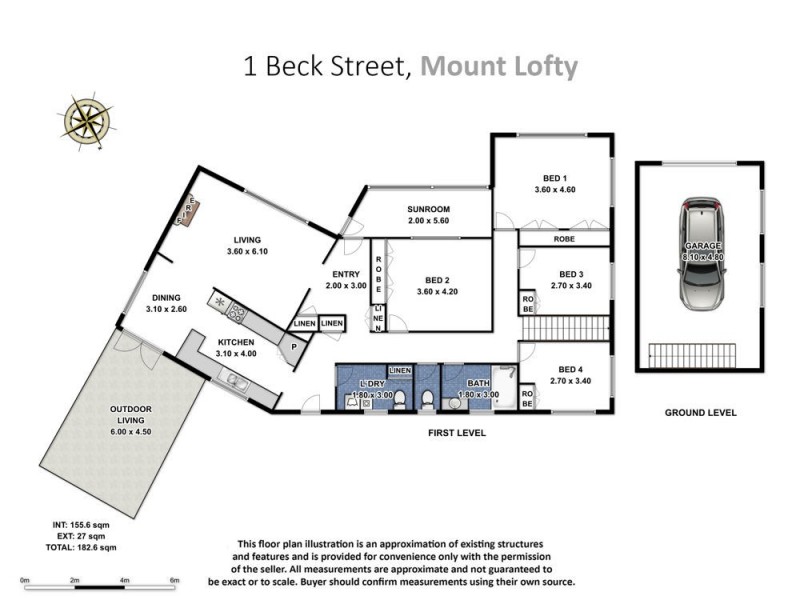 1 Beck Street, Mount Lofty QLD 4350 Floorplan