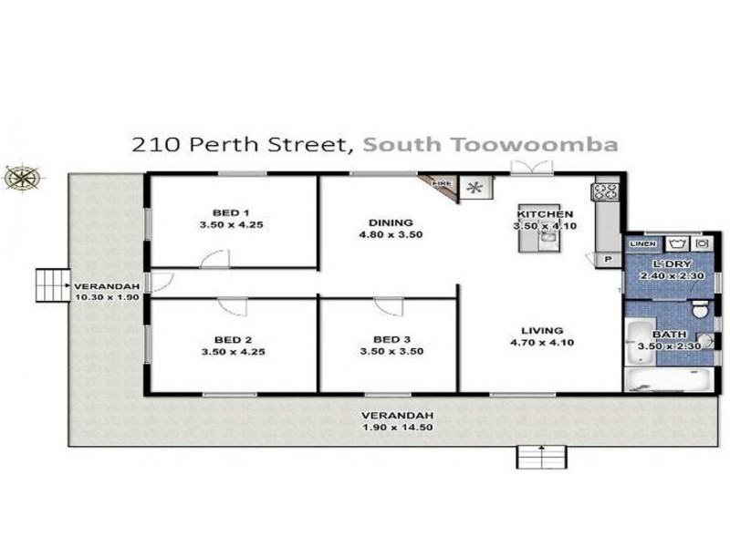 210 Perth Street, South Toowoomba QLD 4350 Floorplan