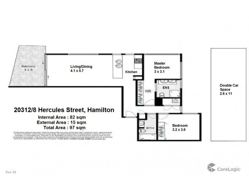 20312/8 Hercules Street, Hamilton QLD 4007 Floorplan