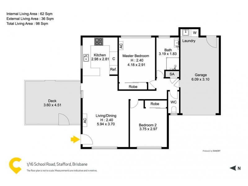 1/16 School Road, Stafford QLD 4053 Floorplan