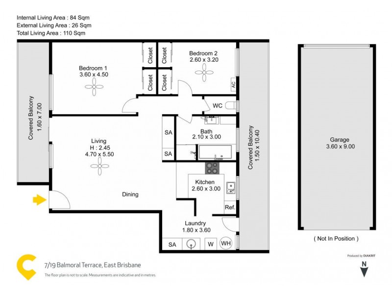 7/19 Balmoral Terrace, East Brisbane QLD 4169 Floorplan