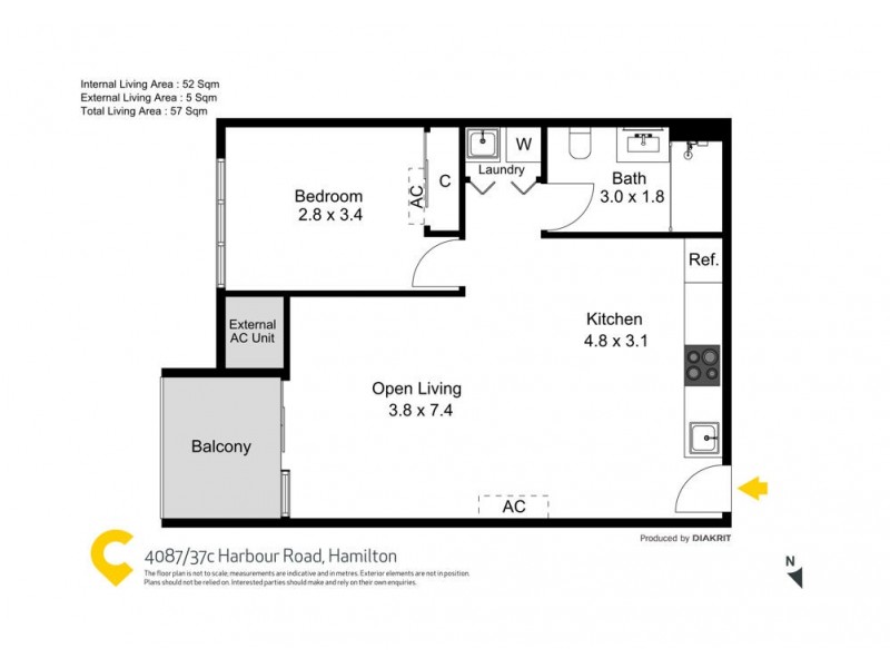 4087/37c Harbour Road, Hamilton QLD 4007 Floorplan