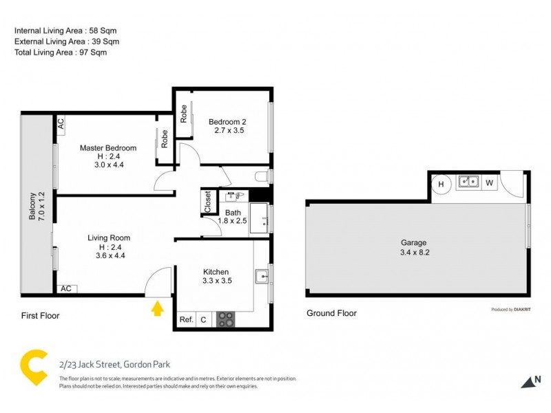 2/23 Jack Street, Gordon Park QLD 4031 Floorplan