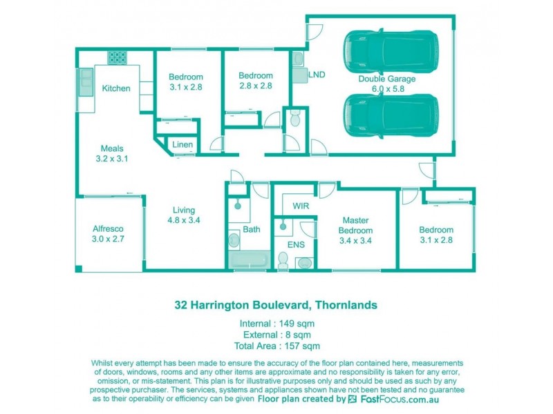 32 Harrington Boulevard, Thornlands QLD 4164 Floorplan