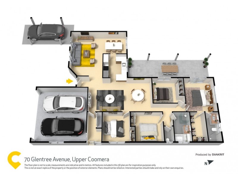 70 Glentree Avenue, Upper Coomera QLD 4209 Floorplan