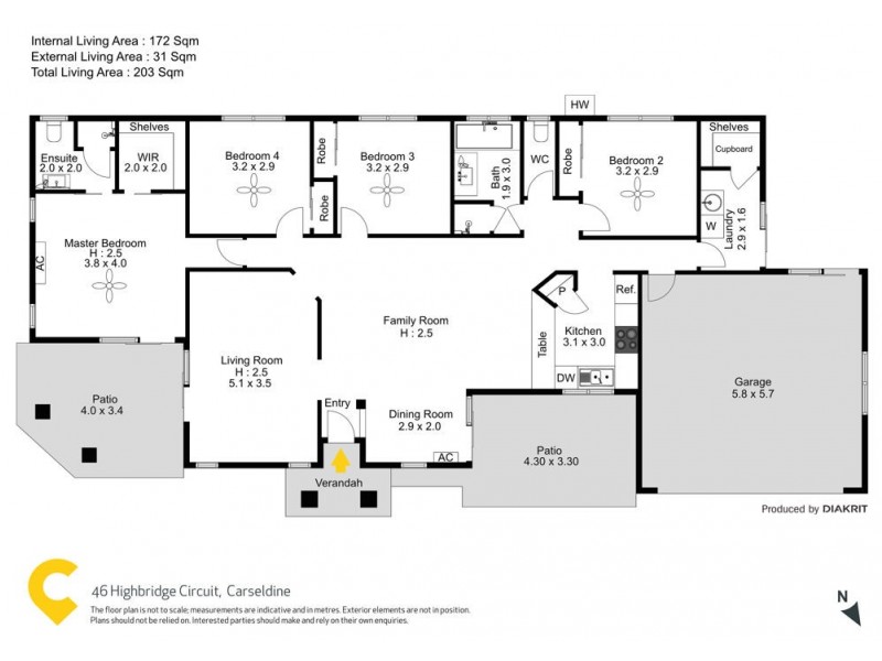 46 Highbridge Circuit, Carseldine QLD 4034 Floorplan
