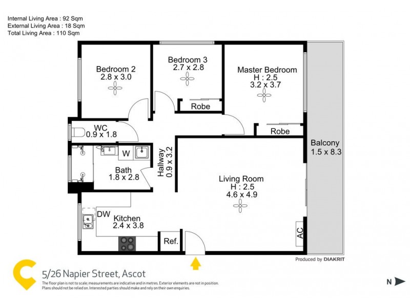 5/26 Napier Street, Ascot QLD 4007 Floorplan