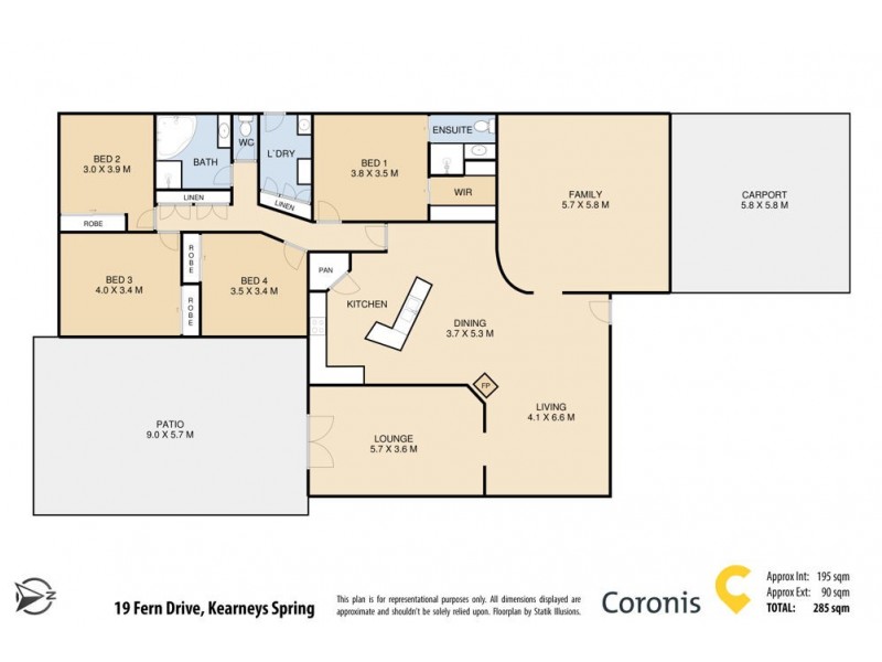 19 Fern Drive, Kearneys Spring QLD 4350 Floorplan
