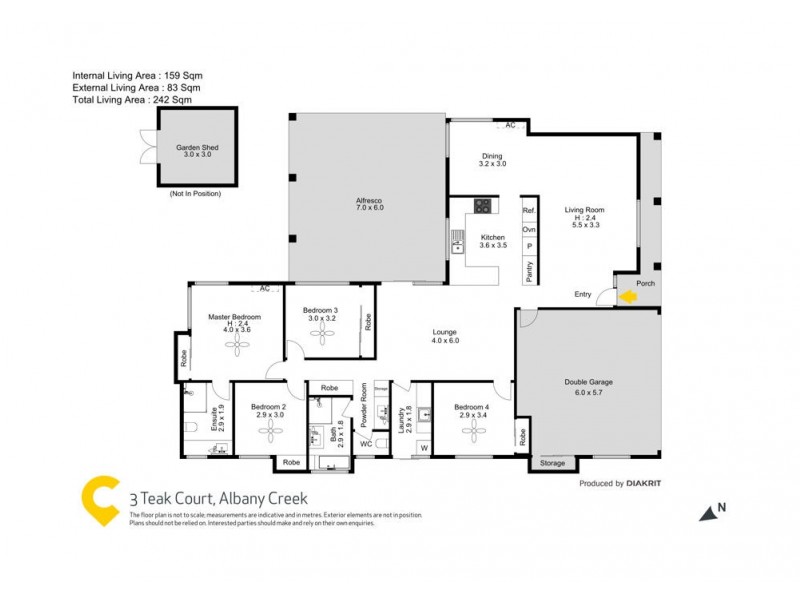 3 Teak Court, Albany Creek QLD 4035 Floorplan