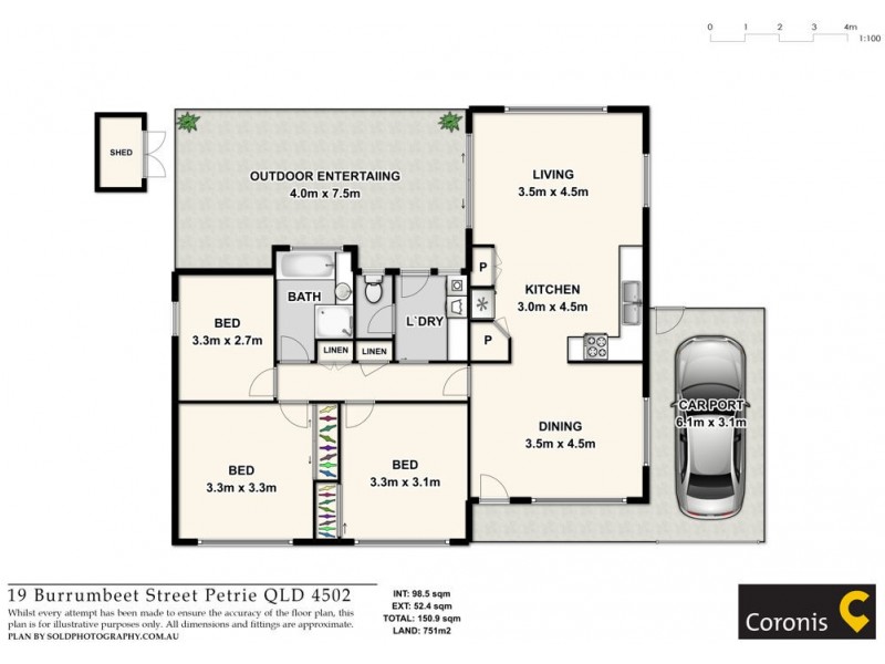 19 Burrumbeet Street, Petrie QLD 4502 Floorplan