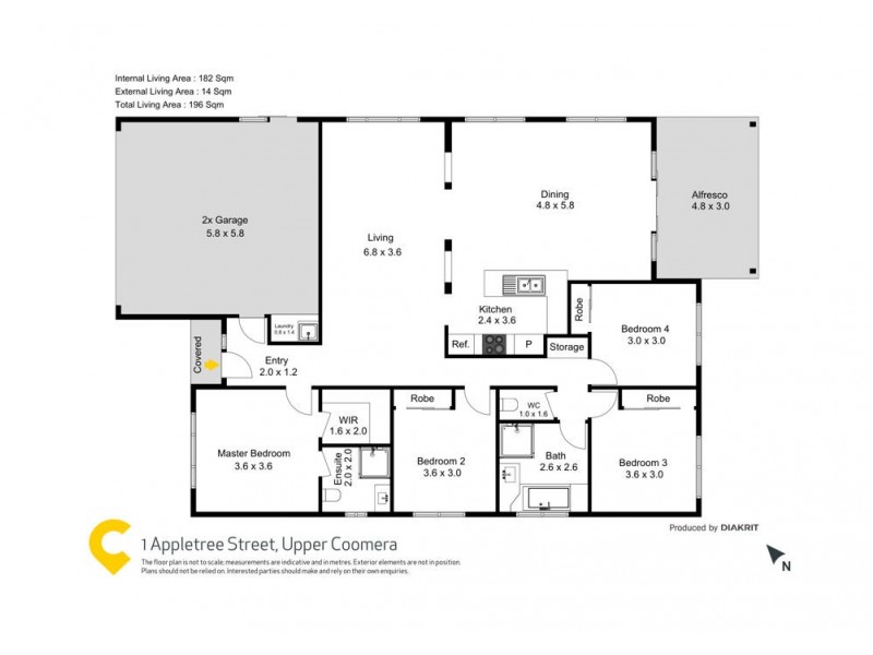 1 Appletree Street, Upper Coomera QLD 4209 Floorplan