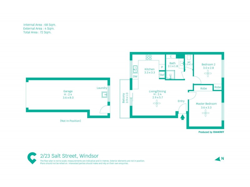 2/23 Salt Street, Windsor QLD 4030 Floorplan