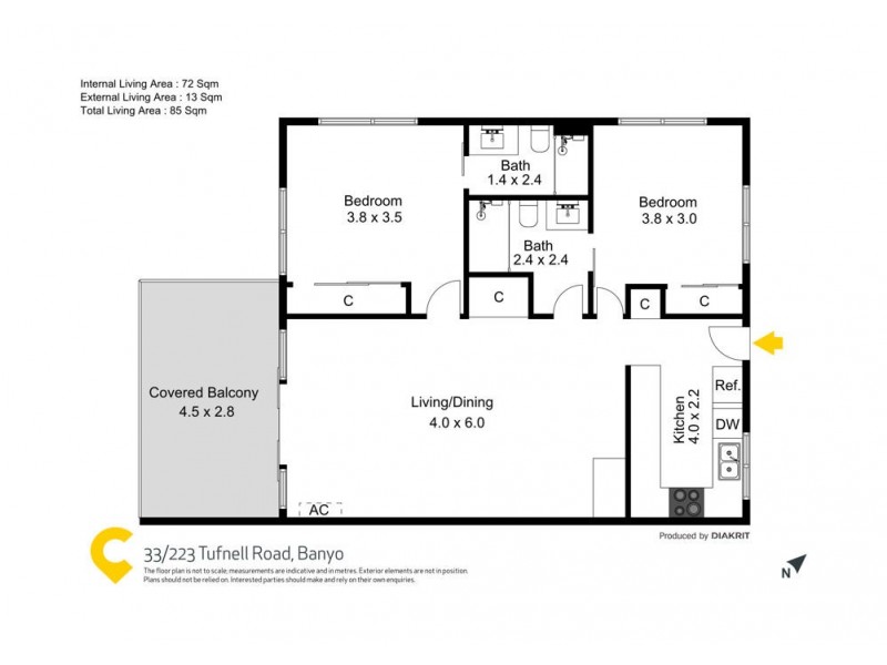 33/223 Tufnell Road, Banyo QLD 4014 Floorplan
