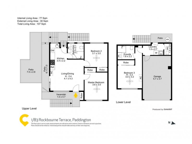 1/83 Rockbourne Terrace, Paddington QLD 4064 Floorplan