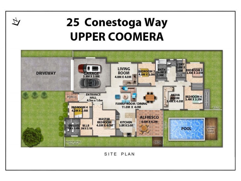 25 Conestoga Way, Upper Coomera QLD 4209 Floorplan