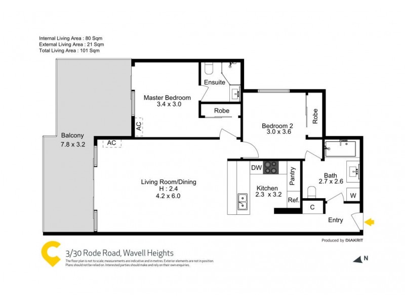 3/30 Rode Road, Wavell Heights QLD 4012 Floorplan