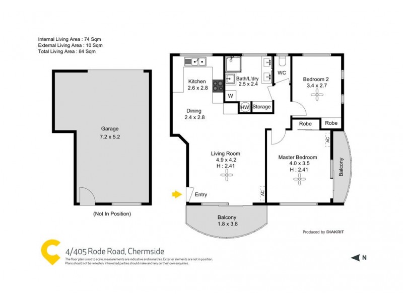 4/405 Rode Road, Chermside QLD 4032 Floorplan