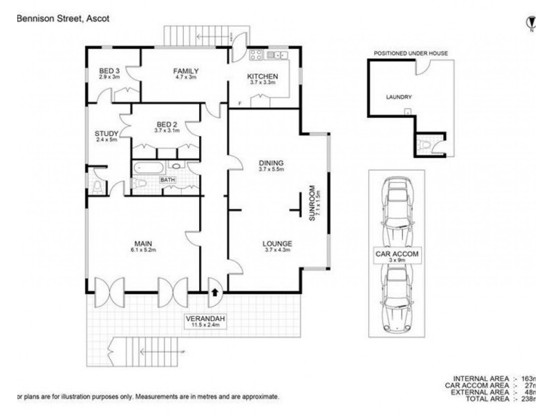 9 Bennison Street, Ascot QLD 4007 Floorplan