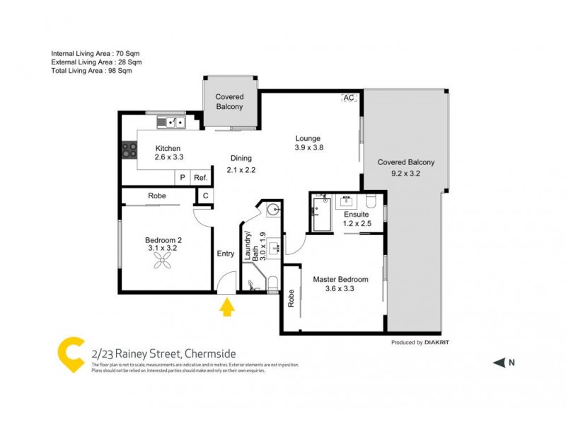 2/23 Rainey Street, Chermside QLD 4032 Floorplan